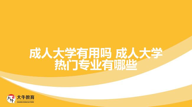 成人大学有用吗